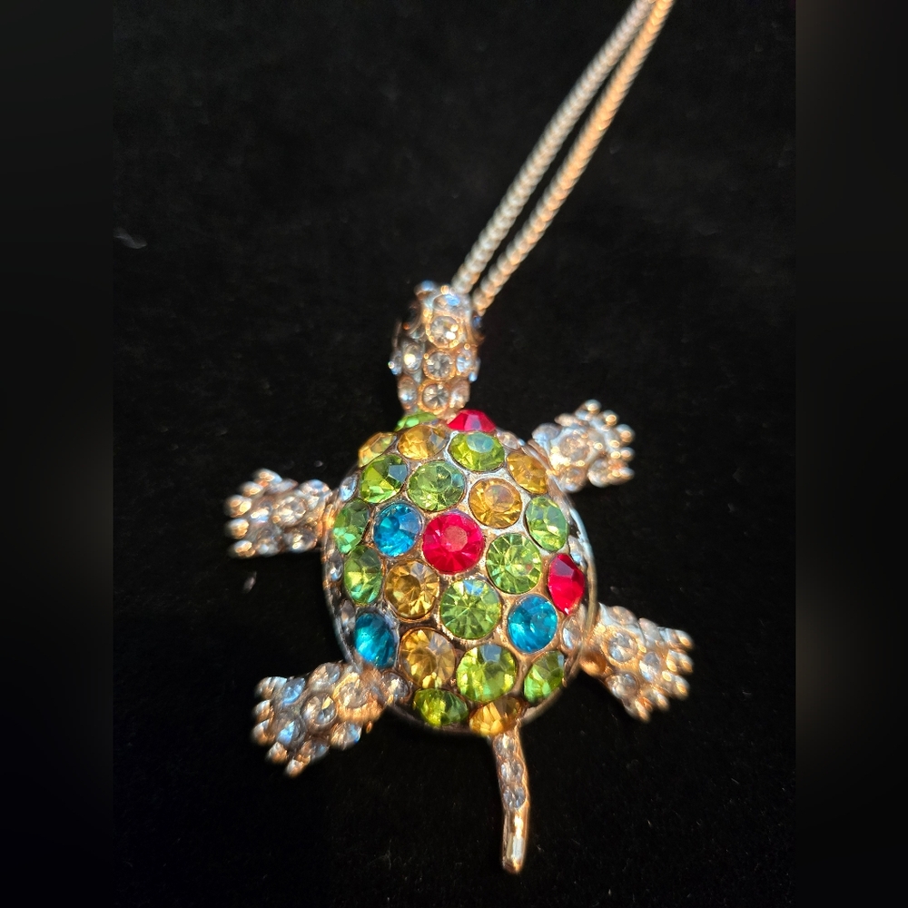 Colorful Turtle Pendant Necklace